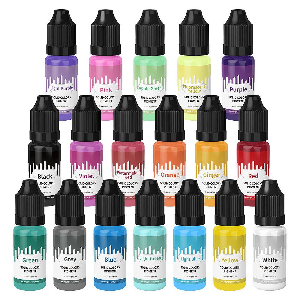 Resin Color Paste - 18 สี 10ml Macaron สีพาสเทลสีเรซิ่นเม็ดสีผิวมันของเหลวย้อม DIY