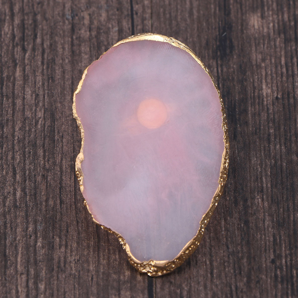 Resin Art Ring Design - จานสีสำหรับทำเล็บแบบพกพา ขนาดเล็ก ดีไซน์ตามหลักสรีรศาสตร์ น้ำหนักเบา เหมาะสำหรับช่างทำเล็บและใช้ในร้านทำเล็บที่บ้าน สีทอง