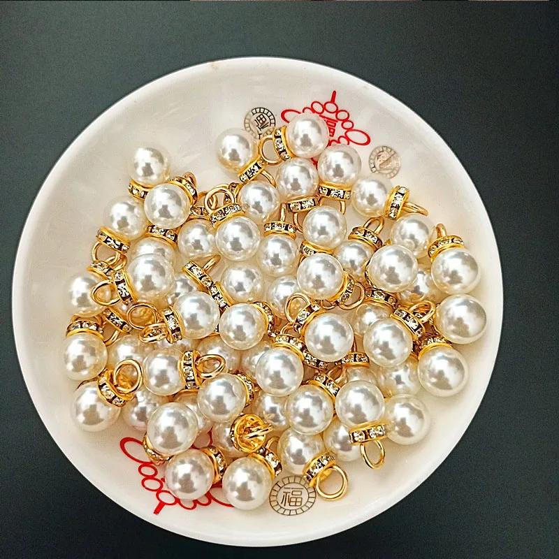 Resin Art Gift For Wedding - 30 ชิ้นรอบเพิร์ลเพชรจี้ทองเงิน DIY เจ้าหญิงงานแต่งงานของขวัญขนาดใหญ่ออกแบบ Art Decor