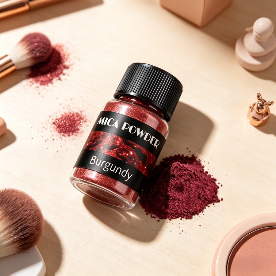 Resin Color Paste - ผงไมก้าสีเบอร์กันดีสำหรับทำเครื่องประดับ – สีแดงเข้มประกายเมทัลลิกสำหรับเรซินอีพ็อกซี่, การทำสบู่และเทียน, งานฝีมือ, งานประดิษฐ์