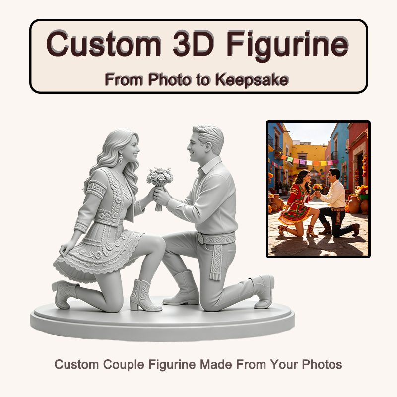 Resin Art Gift For Wedding - รูปปั้นคู่รักพิมพ์สามมิติตามภาพถ่าย, รูปปั้นภาพถ่ายแต่งงานส่วนตัว, ของขวัญที่ระลึกวันครบรอบสั่งทำพิเศษ