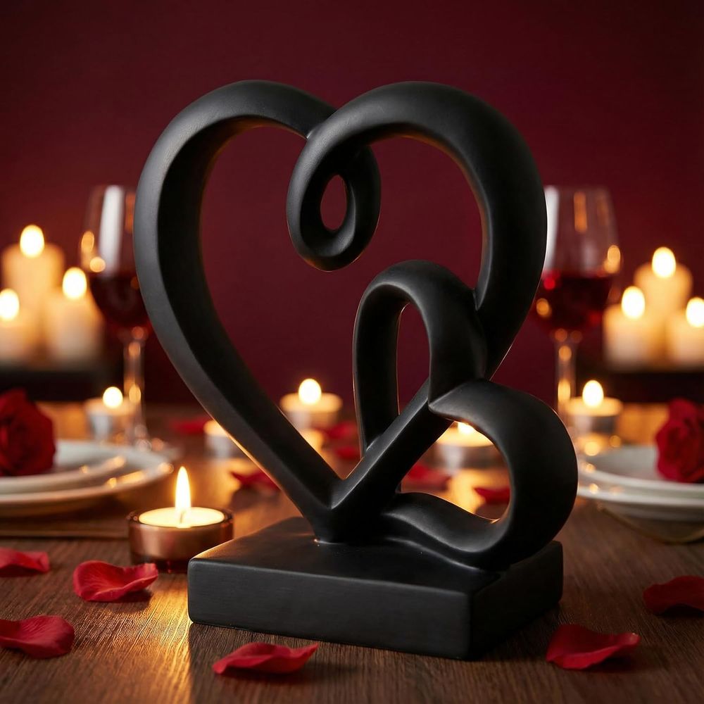 Resin Art Gift For Wedding - ของขวัญวันครบรอบแต่งงาน - รูปปั้นเรซิ่นรูปหัวใจคู่ ตกแต่งบ้าน ของขวัญวันหมั้น ตั้งแต่