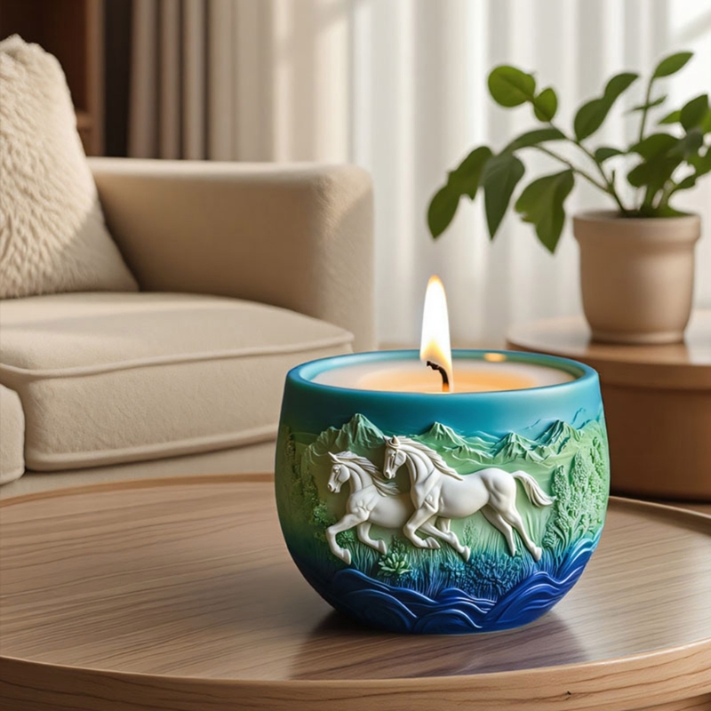 Resin Art Unique Ideas - แม่พิมพ์ซิลิโคนรูปม้า E1PE แบบนำกลับมาใช้ใหม่ สำหรับงานเรซิ่น งานฝีมือ ทำกระถางต้นไม้ตกแต่ง