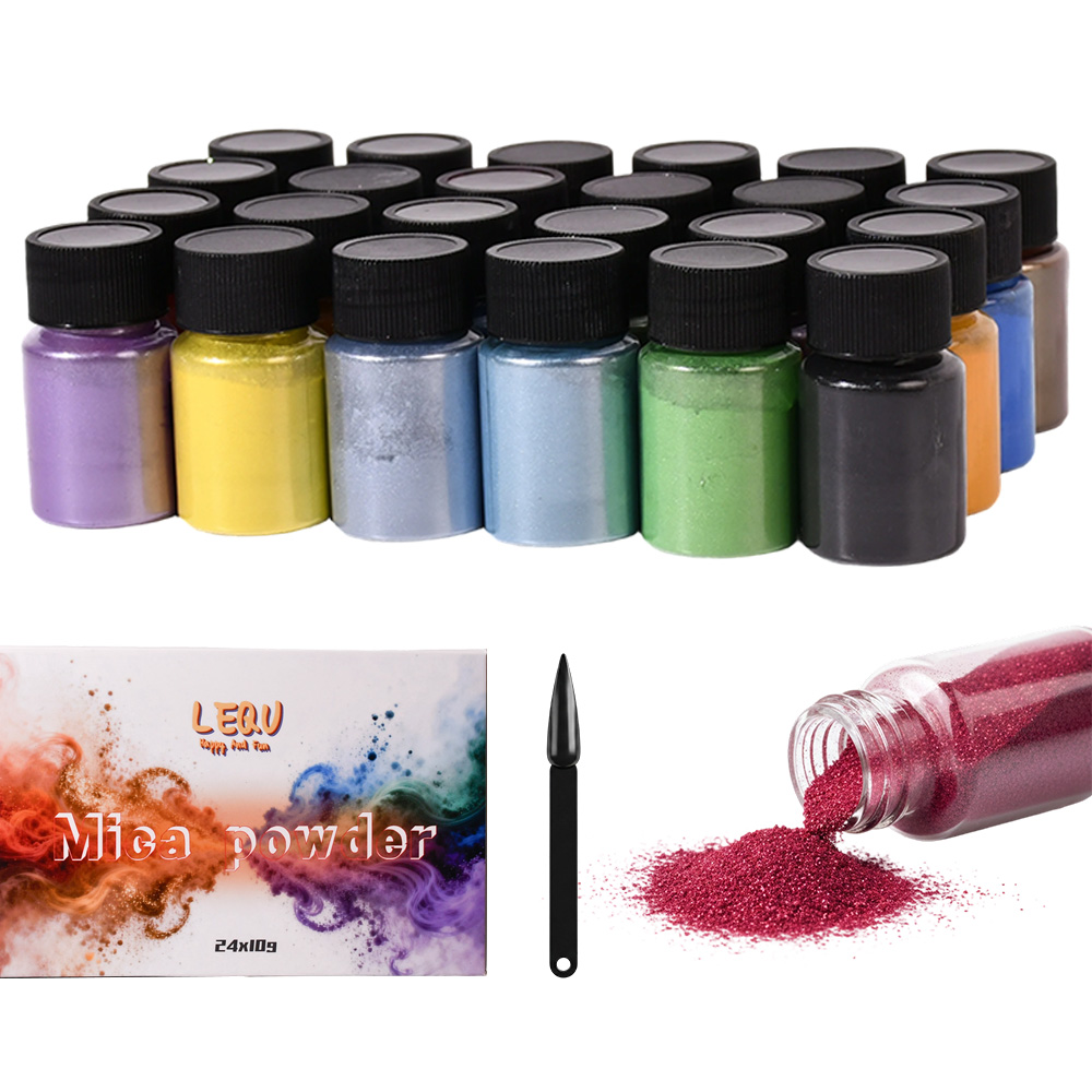 Resin Color Paste - ผงไมก้าเปลี่ยนสี 24 สี: ผงเปลี่ยนสีที่เหมาะสำหรับงานเรซิ่น DIY และเป็นผงโครเมียมสำหรับการทาสี