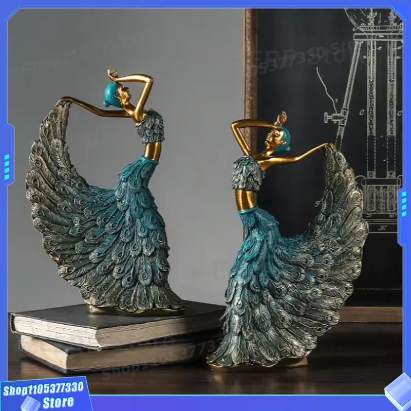 รูปปั้นนกยูงเรซินทำมือในท่าเต้ - Resin Art Unique Ideas บทวิจารณ์และราคา
