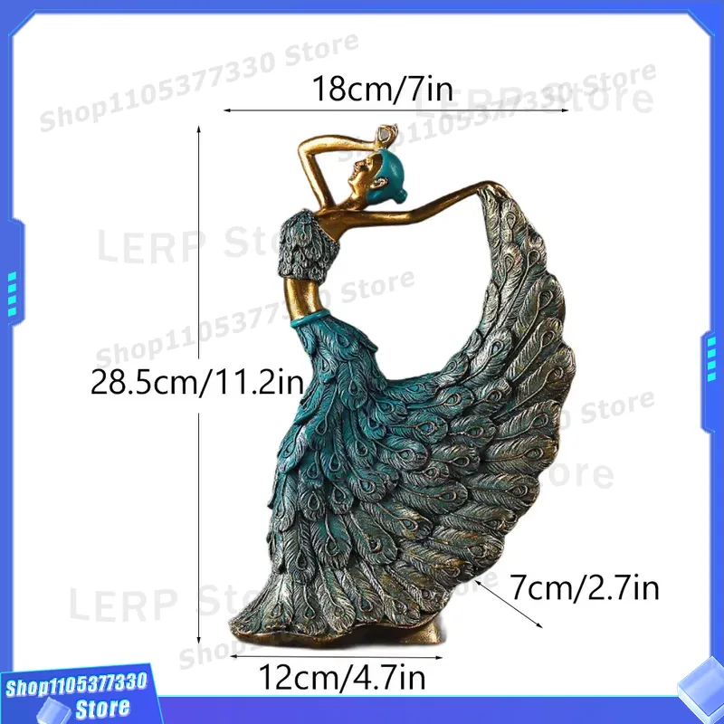 รูปปั้นนกยูงเรซินทำมือในท่าเต้ - Resin Art Unique Ideas บทวิจารณ์และราคา