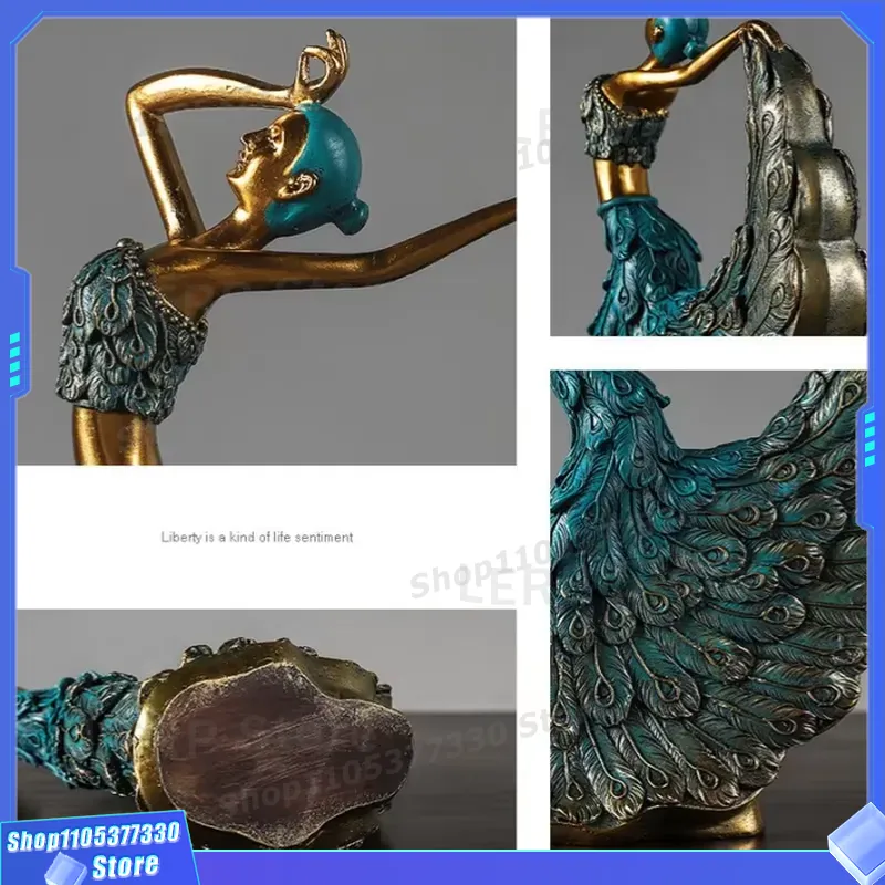 รูปปั้นนกยูงเรซินทำมือในท่าเต้ - Resin Art Unique Ideas บทวิจารณ์และราคา