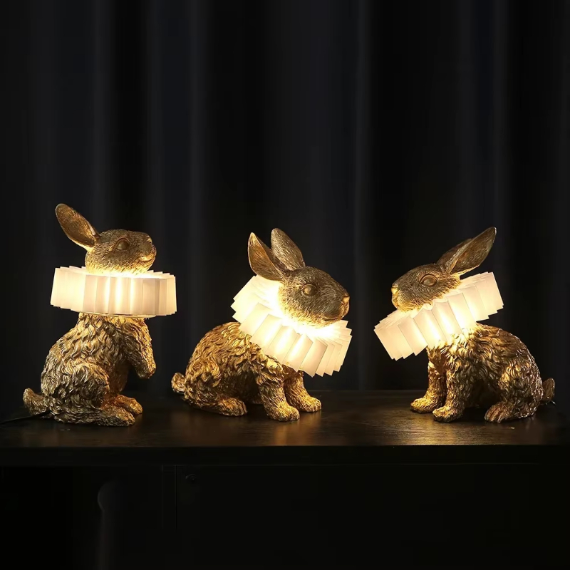 กระต่ายตารางโคมไฟน่ารักเรซิ่นส - Resin Art On Floor บทวิจารณ์และราคา