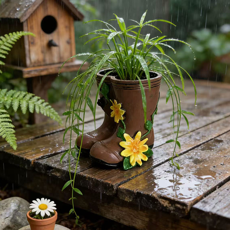 แจกันทรงรองเท้าบูทกันฝนสไตล์ชน - Resin Art Unique Ideas บทวิจารณ์และราคา