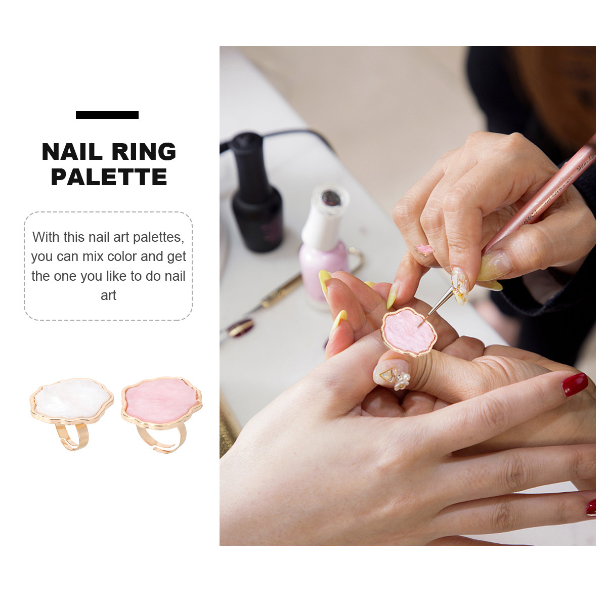 2 ชิ้น แผ่นผสมสีแบบพกพาสำหรับท - Resin Art Ring Design บทวิจารณ์และราคา
