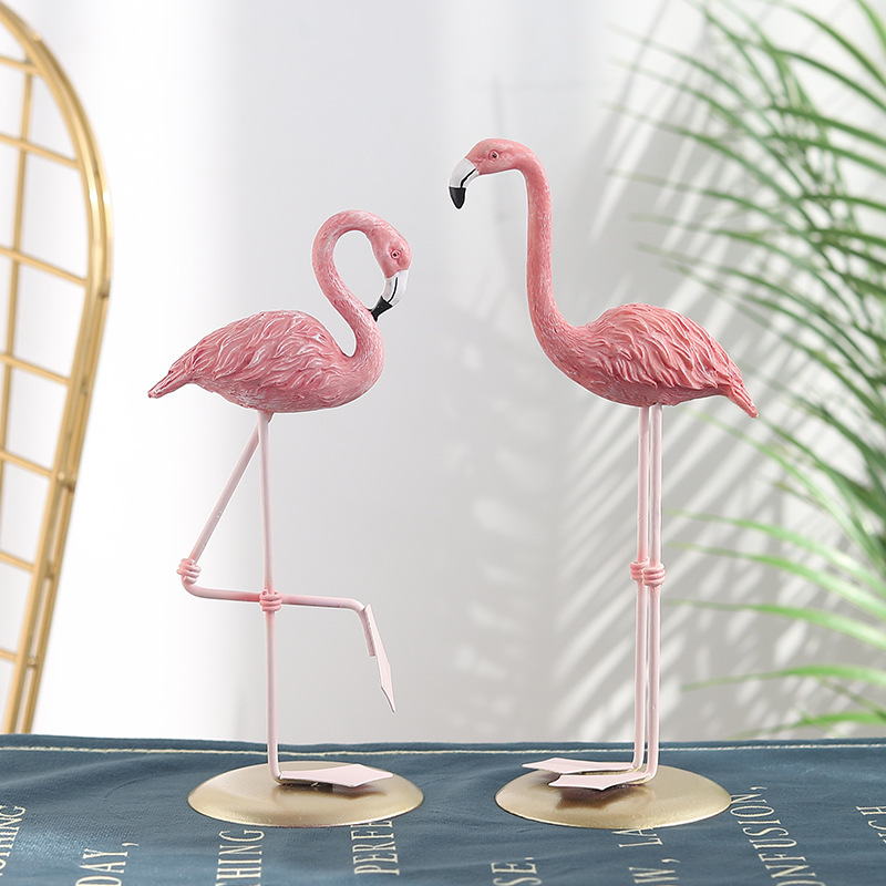 ฟิกเกอร์นกฟลามิงโกสีชมพู 3 ชิ้ - Resin Art Gift For Wedding บทวิจารณ์และราคา
