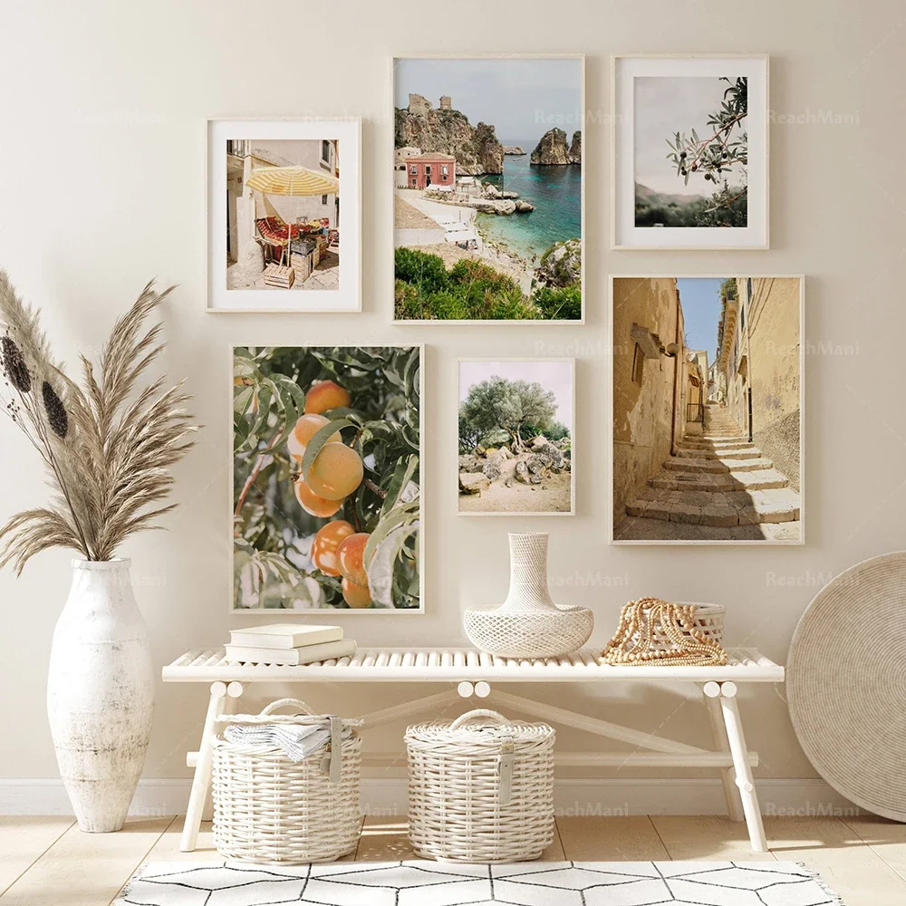 ภาพพิมพ์ซิซิลี เมืองอิตาลี ชนบ - Resin Art Beach บทวิจารณ์และราคา