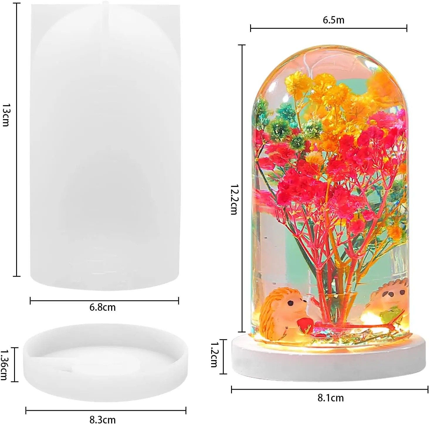 DIY คริสตัลอีพ็อกซี่เรซินแม่พิ - Resin Art Lamp บทวิจารณ์และราคา