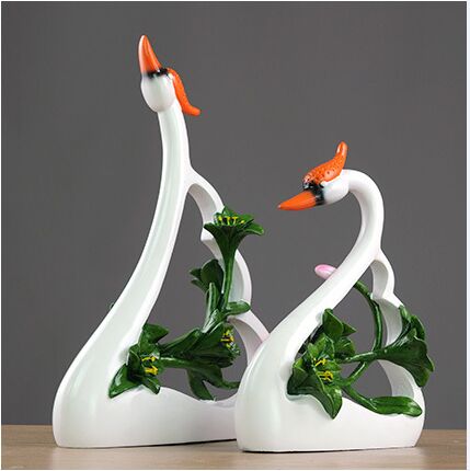 คู่ Swan คนรักศิลปะตกแต่งเรซิ่ - Resin Art Gift For Wedding บทวิจารณ์และราคา