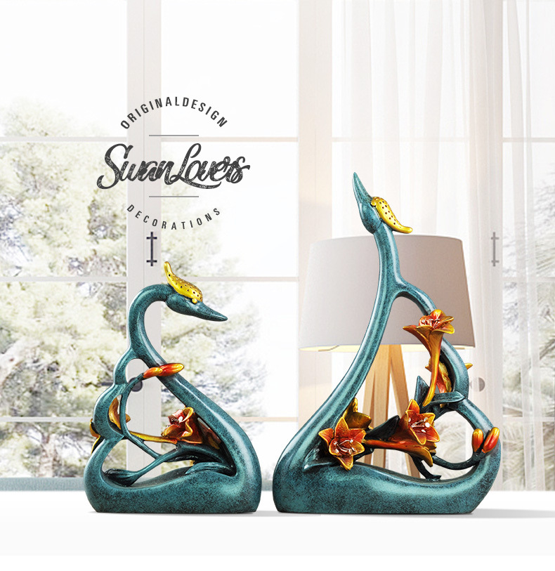 คู่ Swan คนรักศิลปะตกแต่งเรซิ่ - Resin Art Gift For Wedding บทวิจารณ์และราคา
