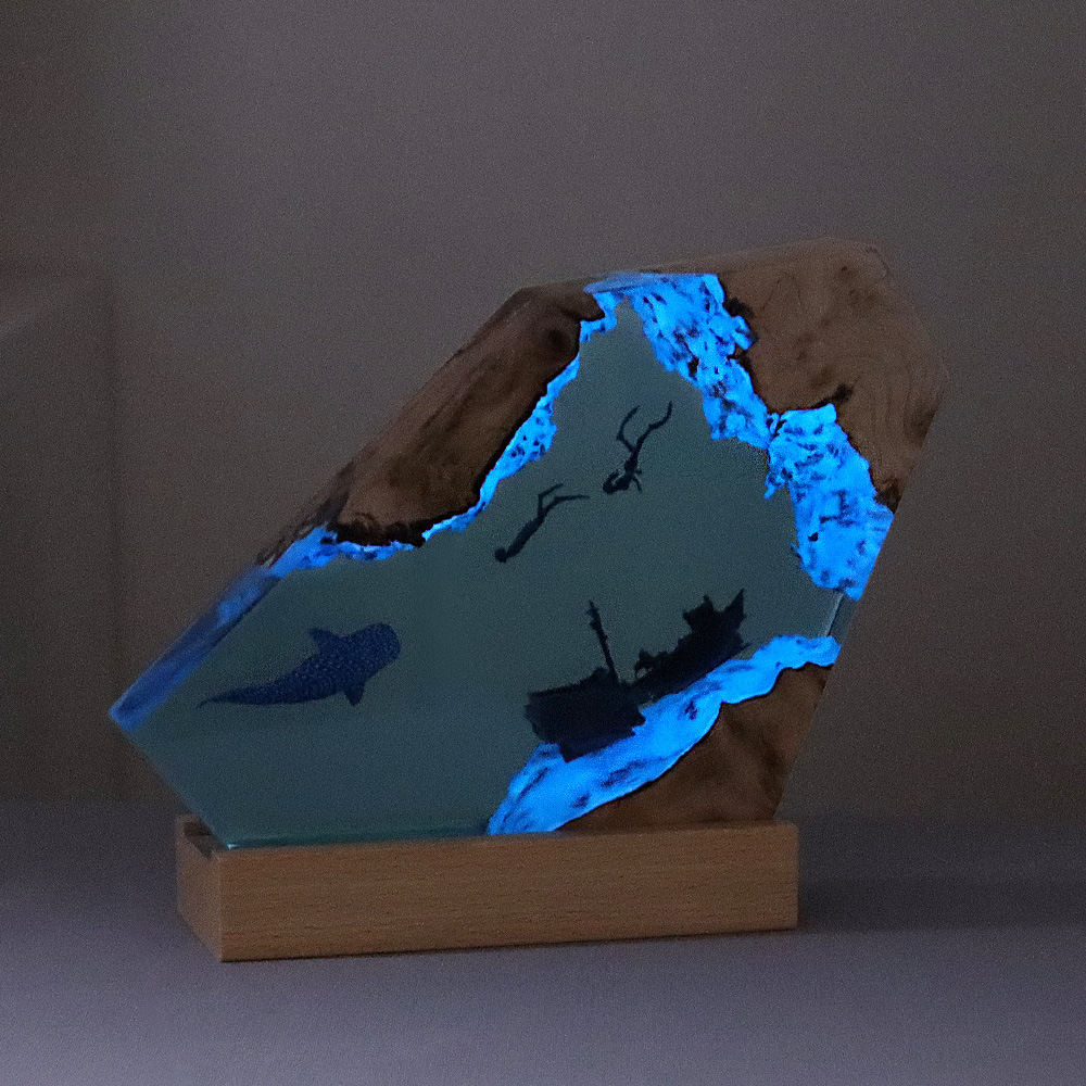 ใหม่ Creative ในร่มห้องนอนตกแต - Resin Art Lamp บทวิจารณ์และราคา