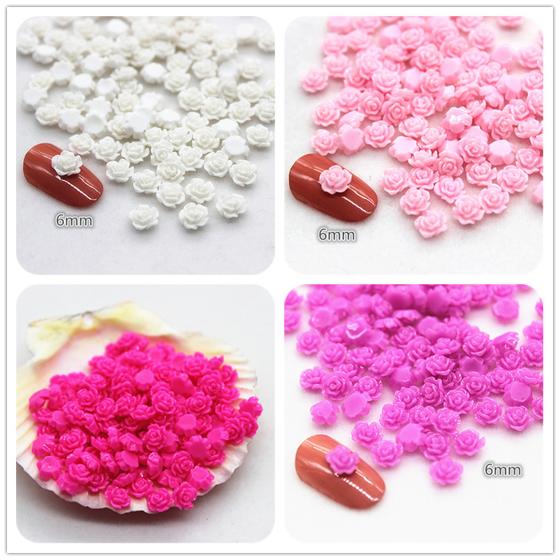 100pcs 6mm เรซิ่น MINI Rose ดอ - Resin Art Rose บทวิจารณ์และราคา