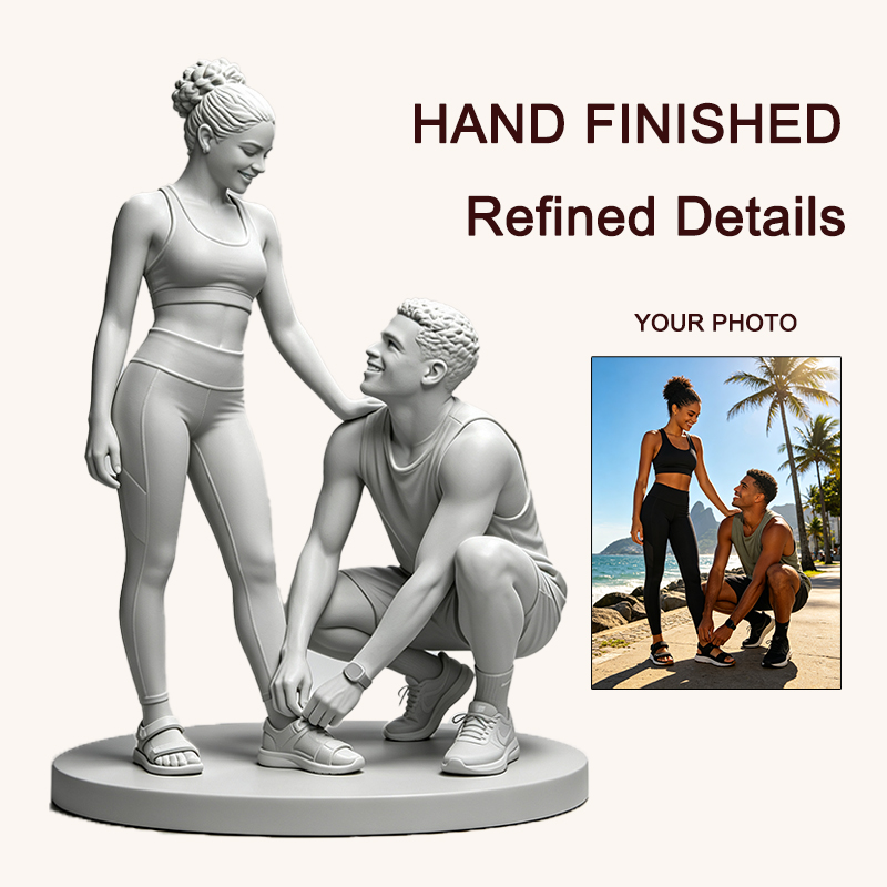 รูปปั้นคู่รักพิมพ์สามมิติตามภา - Resin Art Gift For Wedding บทวิจารณ์และราคา