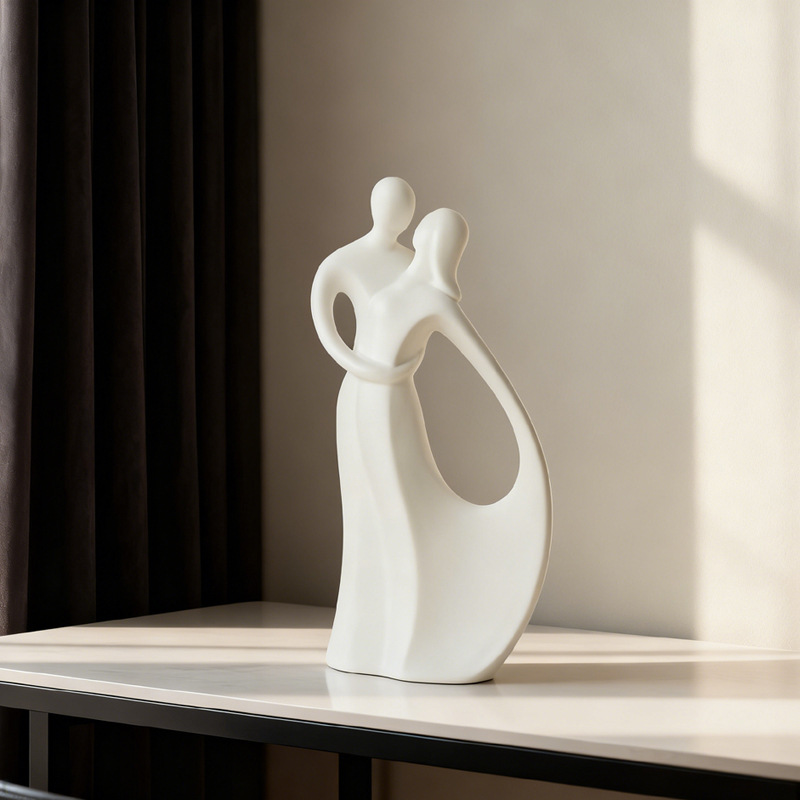 ประติมากรรมเซรามิกคู่รักสไตล์น - Resin Art Gift For Wedding บทวิจารณ์และราคา