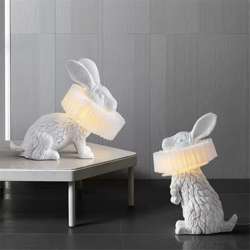 โมเดิร์นน่ารักกระต่ายตารางโคมไ - Resin Art On Floor บทวิจารณ์และราคา