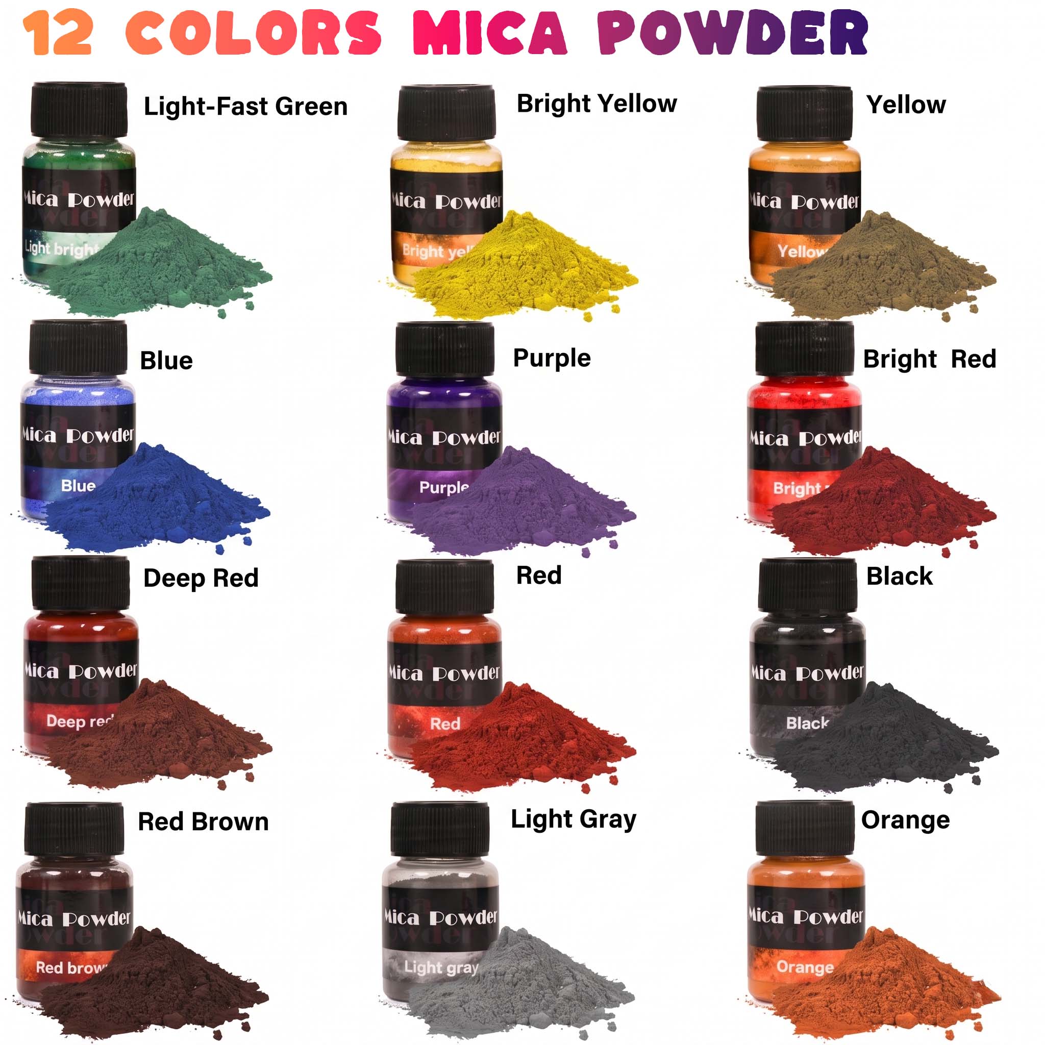 ผงสียิปซัม 12 สี สำหรับงาน DIY - Resin Color Paste บทวิจารณ์และราคา