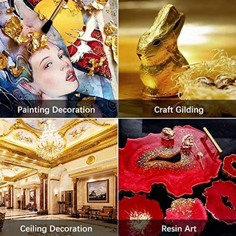 กระดาษฟอยล์ทองแดงสีทอง/เงิน/ทอ - Resin Art Gift For Wedding บทวิจารณ์และราคา