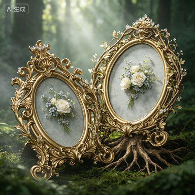 กรอบรูปเรซินทรงวงรีสีทองสไตล์เ - Resin Art Gift For Wedding บทวิจารณ์และราคา