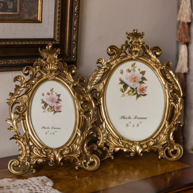 กรอบรูปเรซินทรงวงรีสีทองสไตล์เ - Resin Art Gift For Wedding บทวิจารณ์และราคา